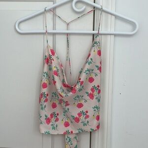 Zara Floral Bandana-Style Crop Top
